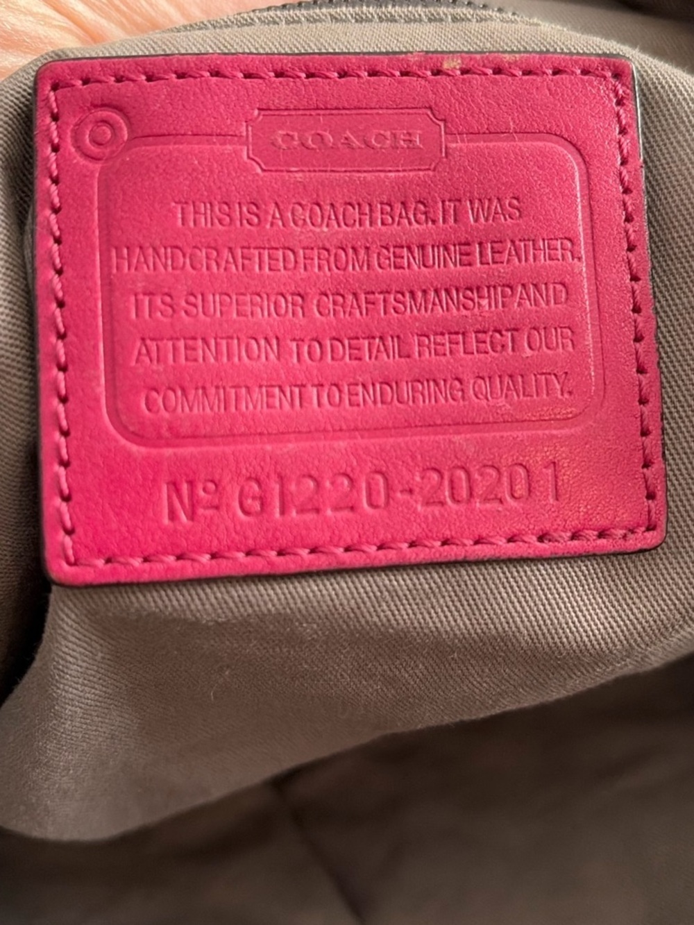Coach Legacy Molly Large 2012 Gray Pebbled Leather Satchel Pink Zip 20201 - Picture 2 of 12